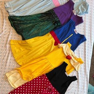 5 Girls size 7/8 Presley Couture Disney Princess Dresses